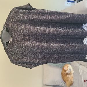 H&M Medium Black Shiny Blouse